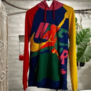 Vintage Retro 90s Nike Jordan Men’s Multicolor Hoodie Sweatshirt S Small